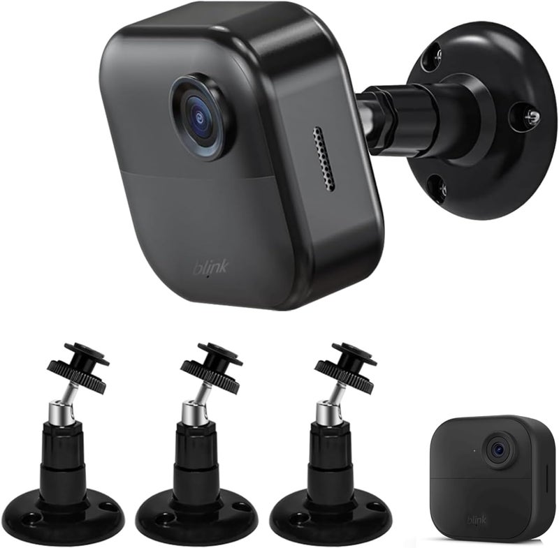 TAICHIPANDA Blink Outdoor Camera Mount, 360 Degree Adjustable Indoor/Outdoor Wall Mount Bracket for Blink Home Security System Black 3 Pack - Image 1